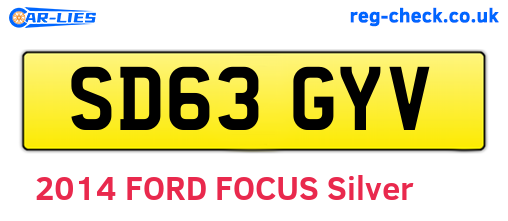 SD63GYV are the vehicle registration plates.