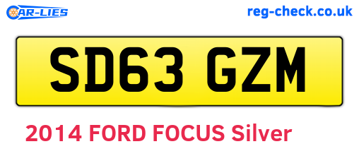 SD63GZM are the vehicle registration plates.