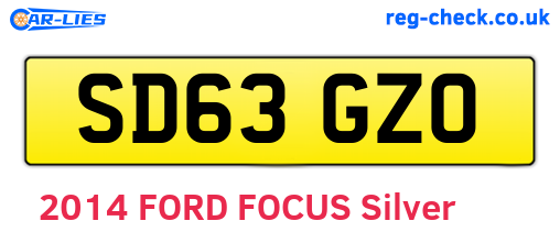 SD63GZO are the vehicle registration plates.
