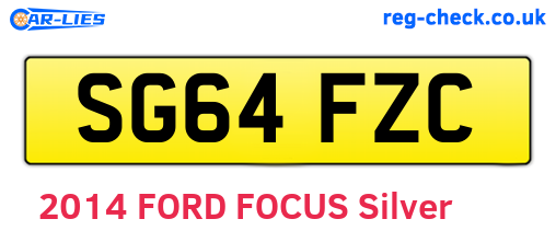 SG64FZC are the vehicle registration plates.