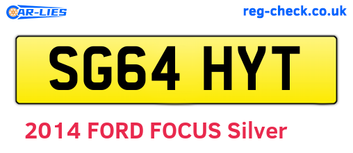 SG64HYT are the vehicle registration plates.