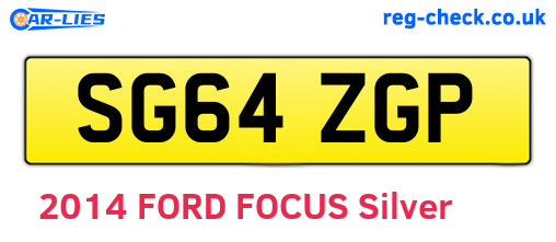 SG64ZGP are the vehicle registration plates.