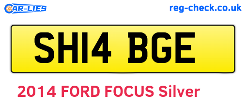 SH14BGE are the vehicle registration plates.