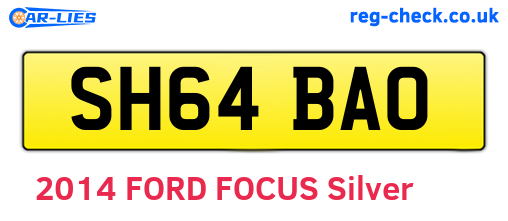 SH64BAO are the vehicle registration plates.