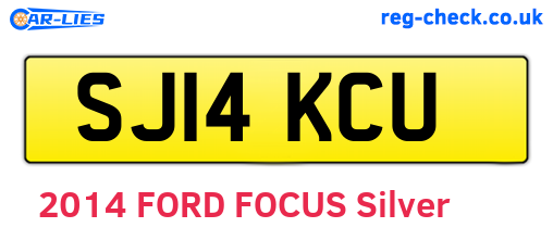 SJ14KCU are the vehicle registration plates.