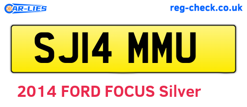 SJ14MMU are the vehicle registration plates.