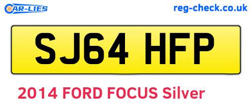 SJ64HFP are the vehicle registration plates.