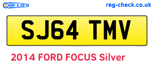 SJ64TMV are the vehicle registration plates.