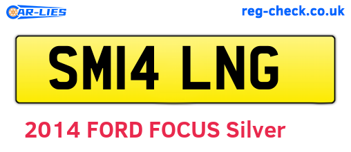 SM14LNG are the vehicle registration plates.