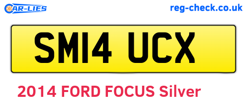 SM14UCX are the vehicle registration plates.