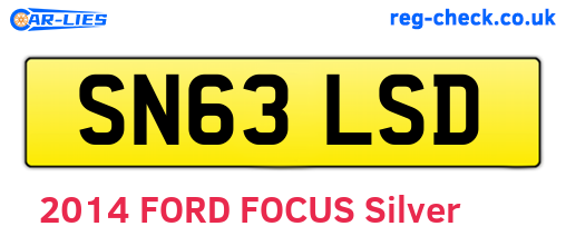 SN63LSD are the vehicle registration plates.