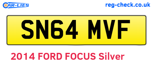 SN64MVF are the vehicle registration plates.