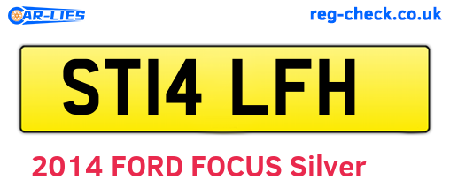 ST14LFH are the vehicle registration plates.