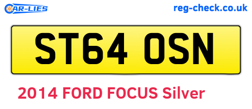 ST64OSN are the vehicle registration plates.