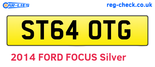 ST64OTG are the vehicle registration plates.