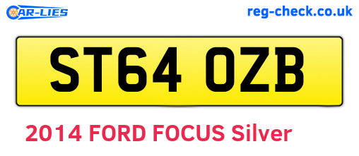 ST64OZB are the vehicle registration plates.