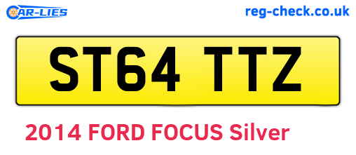 ST64TTZ are the vehicle registration plates.