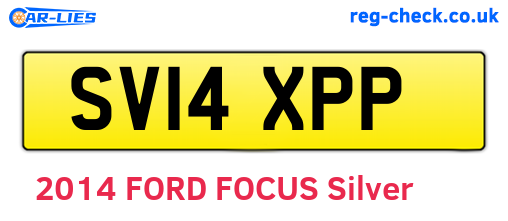 SV14XPP are the vehicle registration plates.