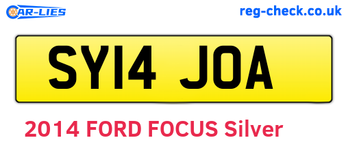 SY14JOA are the vehicle registration plates.