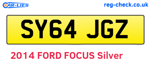 SY64JGZ are the vehicle registration plates.