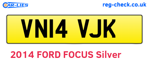VN14VJK are the vehicle registration plates.