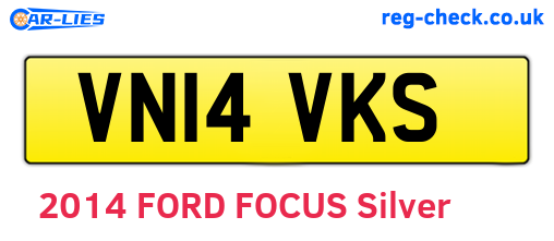 VN14VKS are the vehicle registration plates.