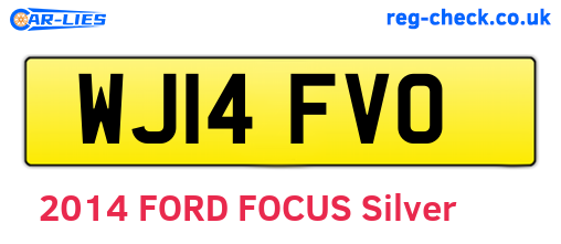 WJ14FVO are the vehicle registration plates.