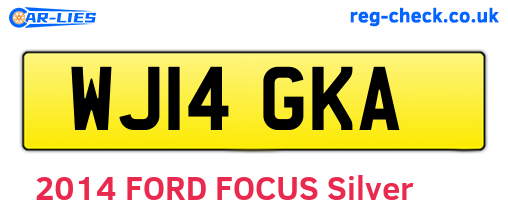 WJ14GKA are the vehicle registration plates.