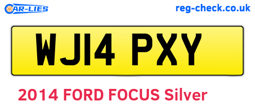 WJ14PXY are the vehicle registration plates.