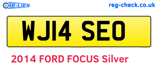 WJ14SEO are the vehicle registration plates.