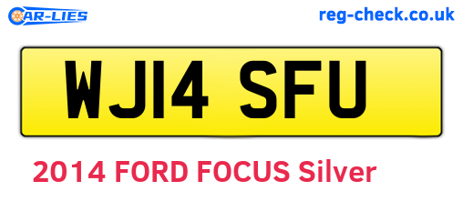 WJ14SFU are the vehicle registration plates.