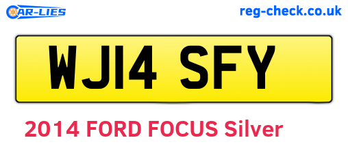 WJ14SFY are the vehicle registration plates.