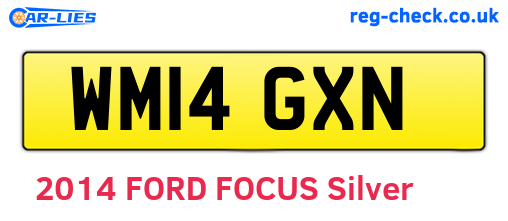 WM14GXN are the vehicle registration plates.