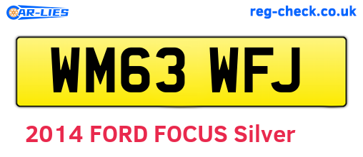 WM63WFJ are the vehicle registration plates.