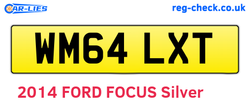WM64LXT are the vehicle registration plates.