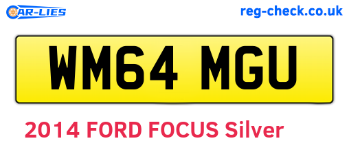 WM64MGU are the vehicle registration plates.