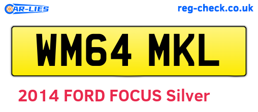 WM64MKL are the vehicle registration plates.