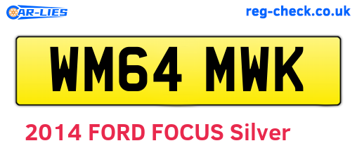 WM64MWK are the vehicle registration plates.
