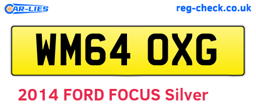 WM64OXG are the vehicle registration plates.