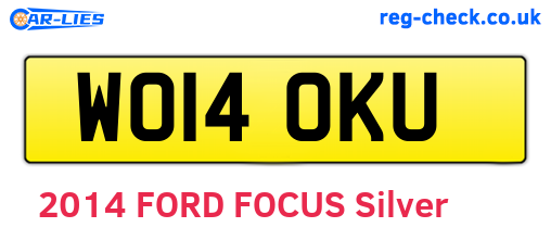 WO14OKU are the vehicle registration plates.