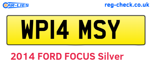 WP14MSY are the vehicle registration plates.