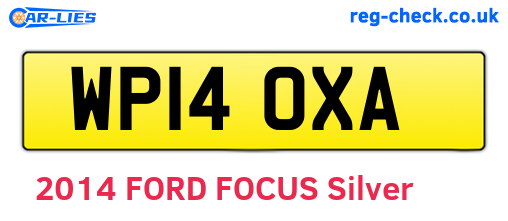 WP14OXA are the vehicle registration plates.