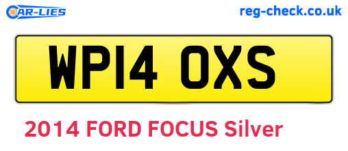 WP14OXS are the vehicle registration plates.