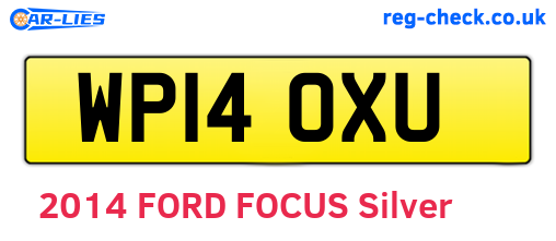 WP14OXU are the vehicle registration plates.