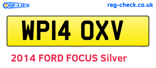 WP14OXV are the vehicle registration plates.