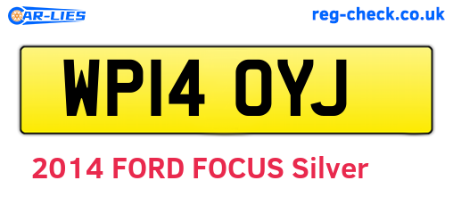 WP14OYJ are the vehicle registration plates.