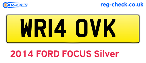 WR14OVK are the vehicle registration plates.