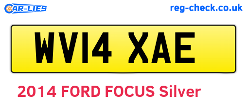 WV14XAE are the vehicle registration plates.