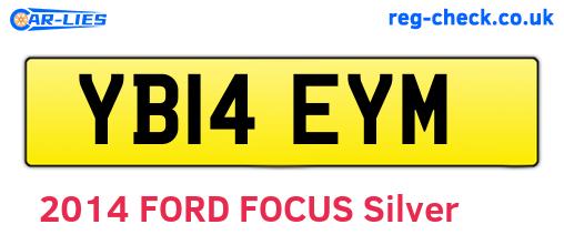 YB14EYM are the vehicle registration plates.