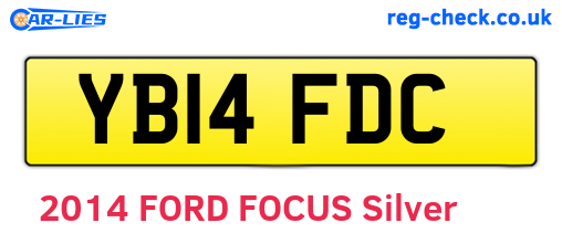 YB14FDC are the vehicle registration plates.